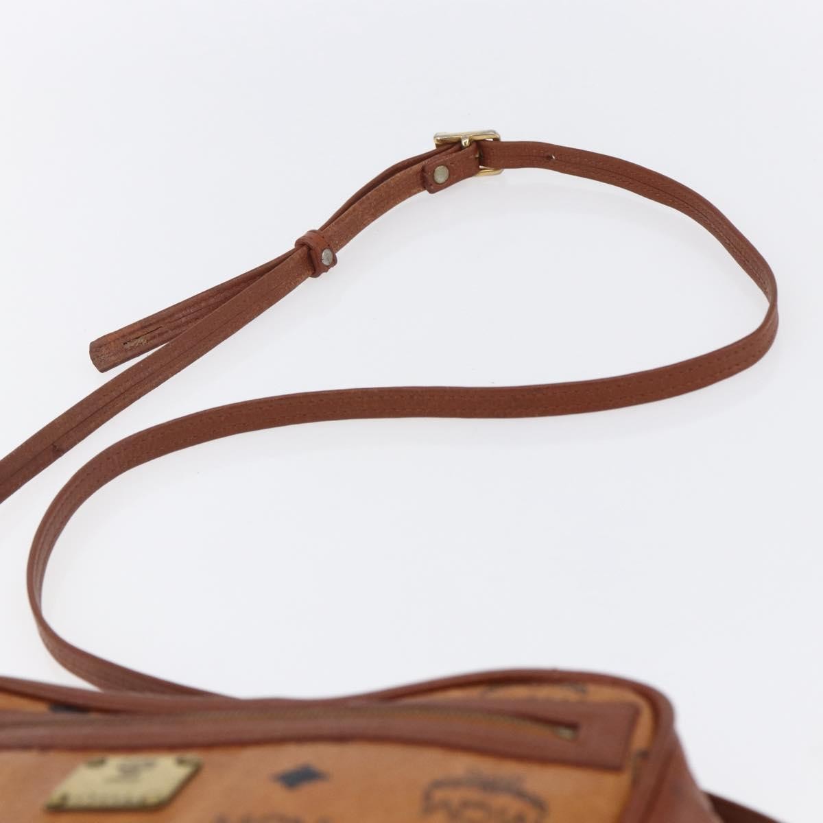 MCM Visetos Canvas And Leather Brown Canvas Shoulder Bag Bag (Pre-Owned)