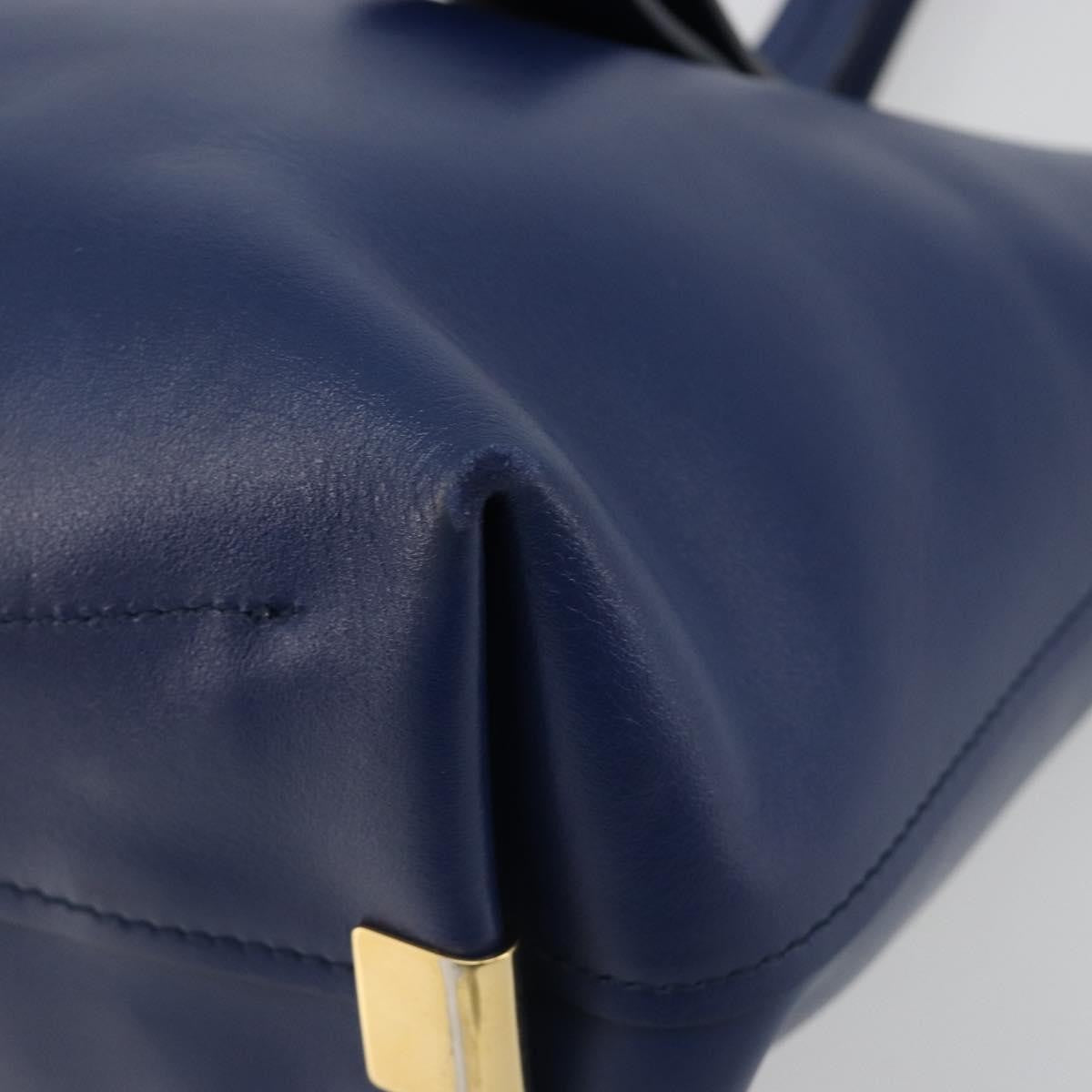 Chloe C Zipped Leather Blue Leather Tote Bag Bag (Pre-Owned)