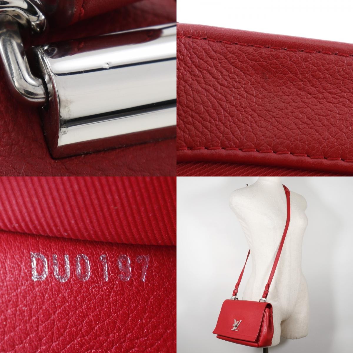 Louis Vuitton Lockme Ii Leather Red Leather Shoulder Bag Bag (Pre-Owned)