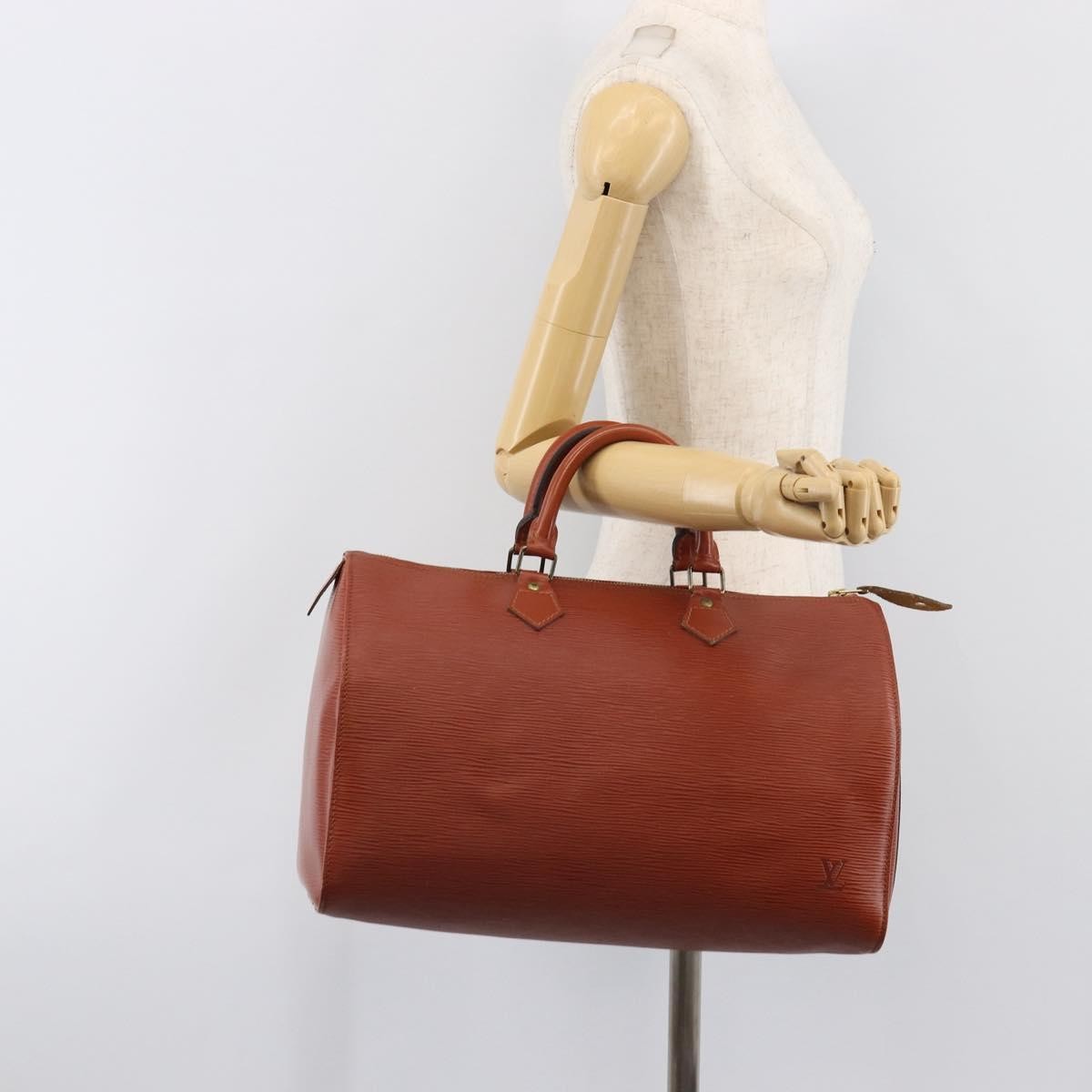 Louis Vuitton Speedy Epi Leather Brown Leather Handbag (Pre-Owned)