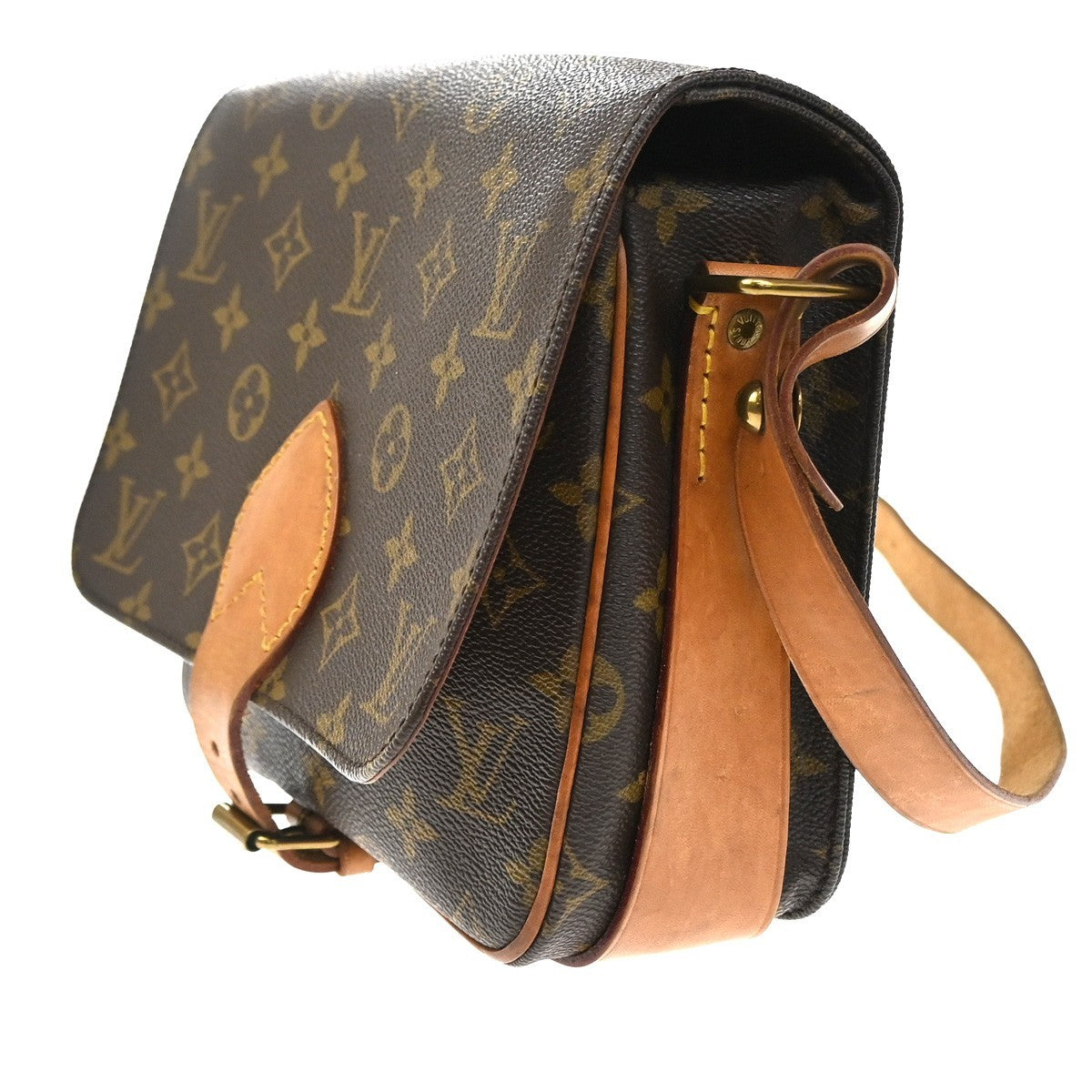 Louis Vuitton Cartouchiere Monogram Canvas Brown Canvas Handbag (Pre-Owned)