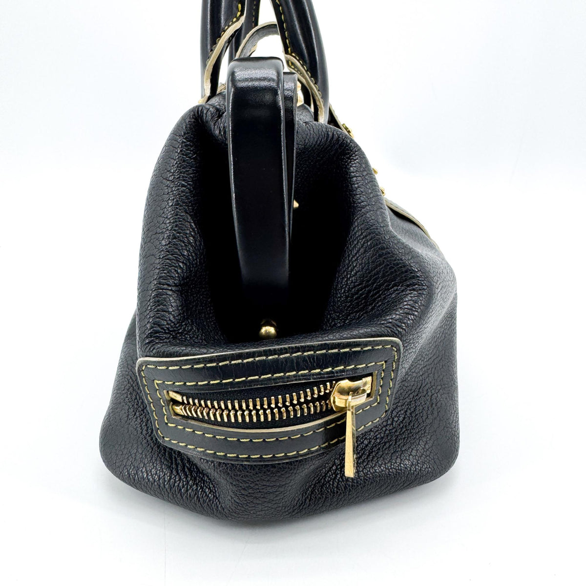 Louis Vuitton Suhali L'ingenieux Leather Black Leather Handbag (Pre-Owned)