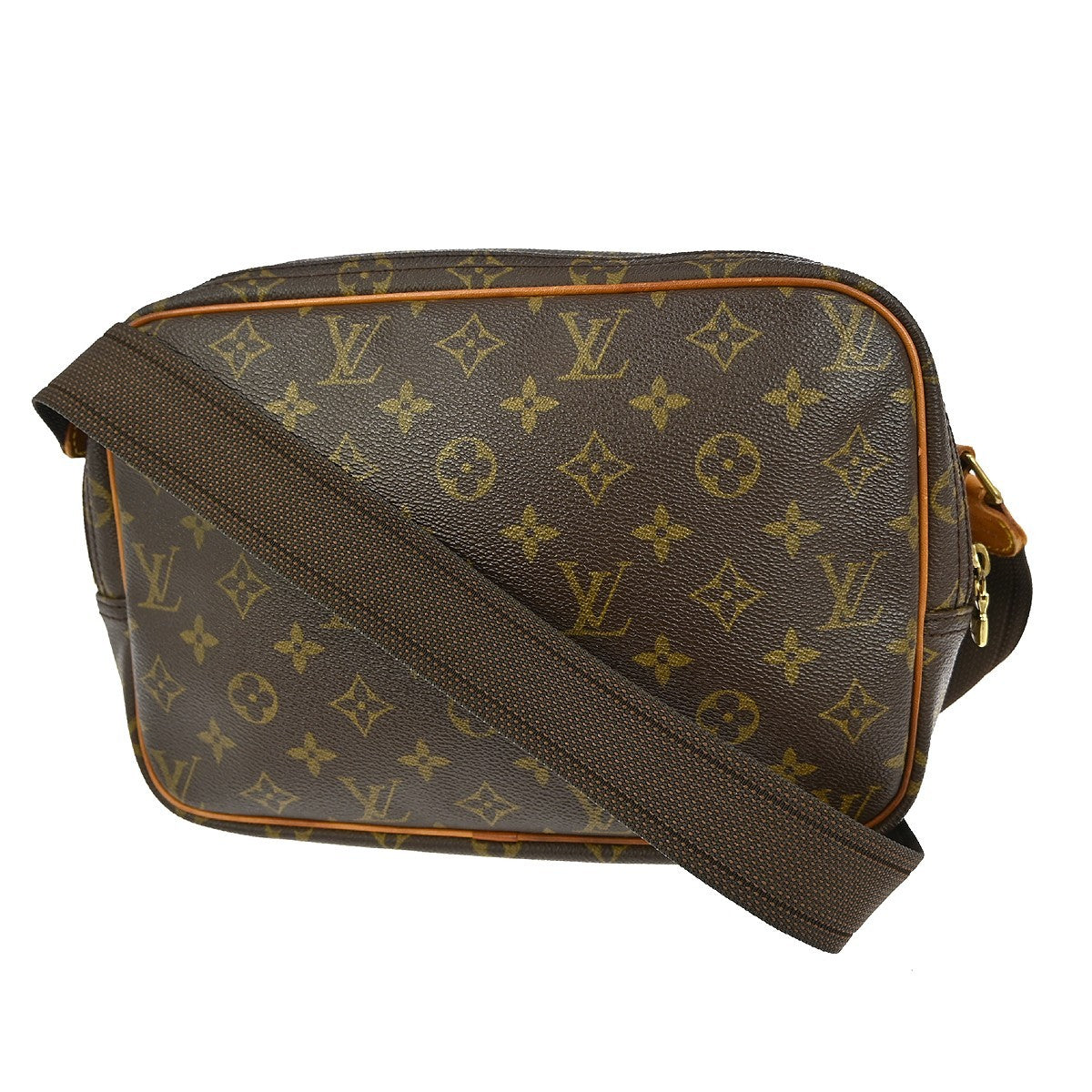 Louis Vuitton Reporter Monogram Canvas Brown Canvas Handbag (Pre-Owned)