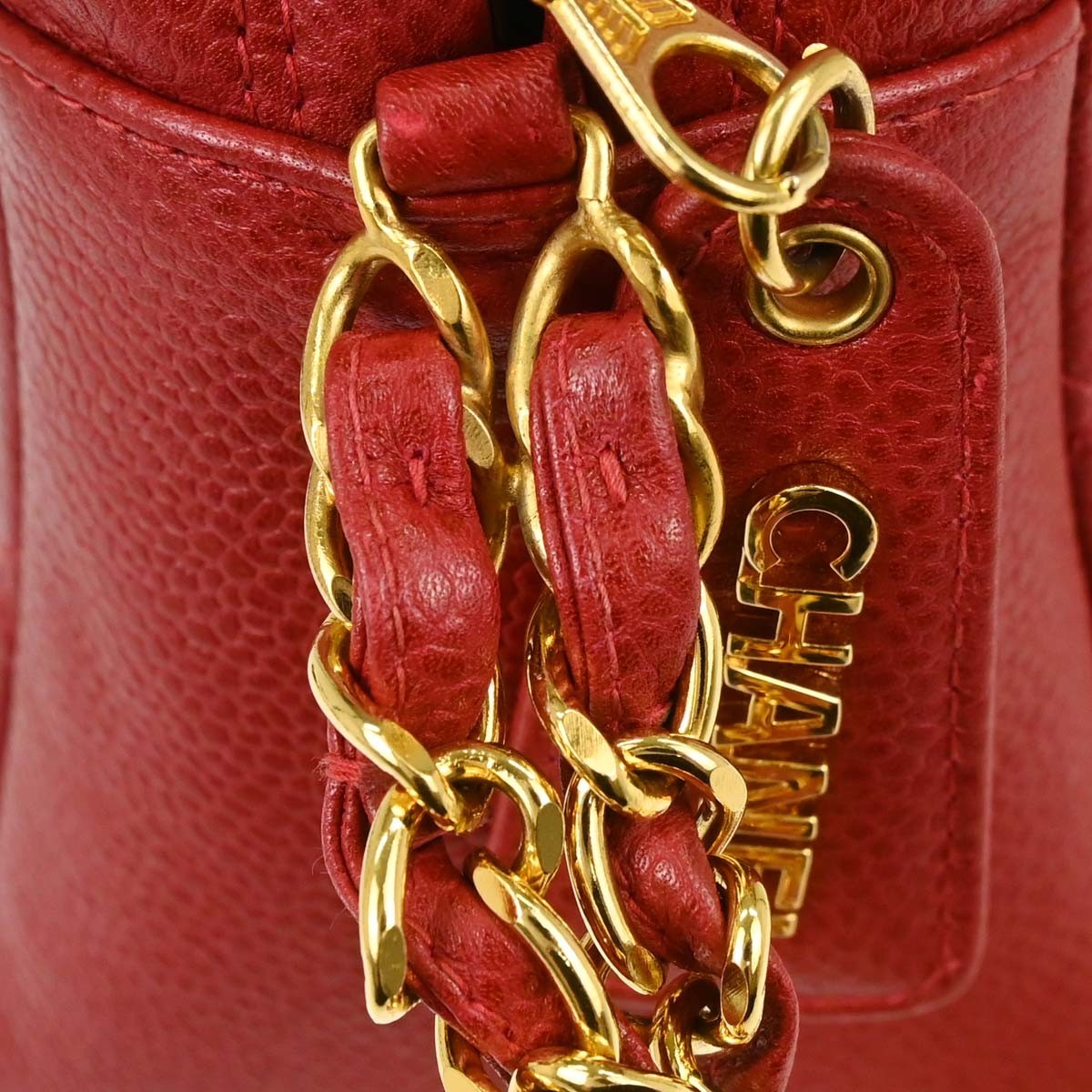 Chanel Misia Camera Quilted Lambskin Red Leather Handbag (Pre-Owned)