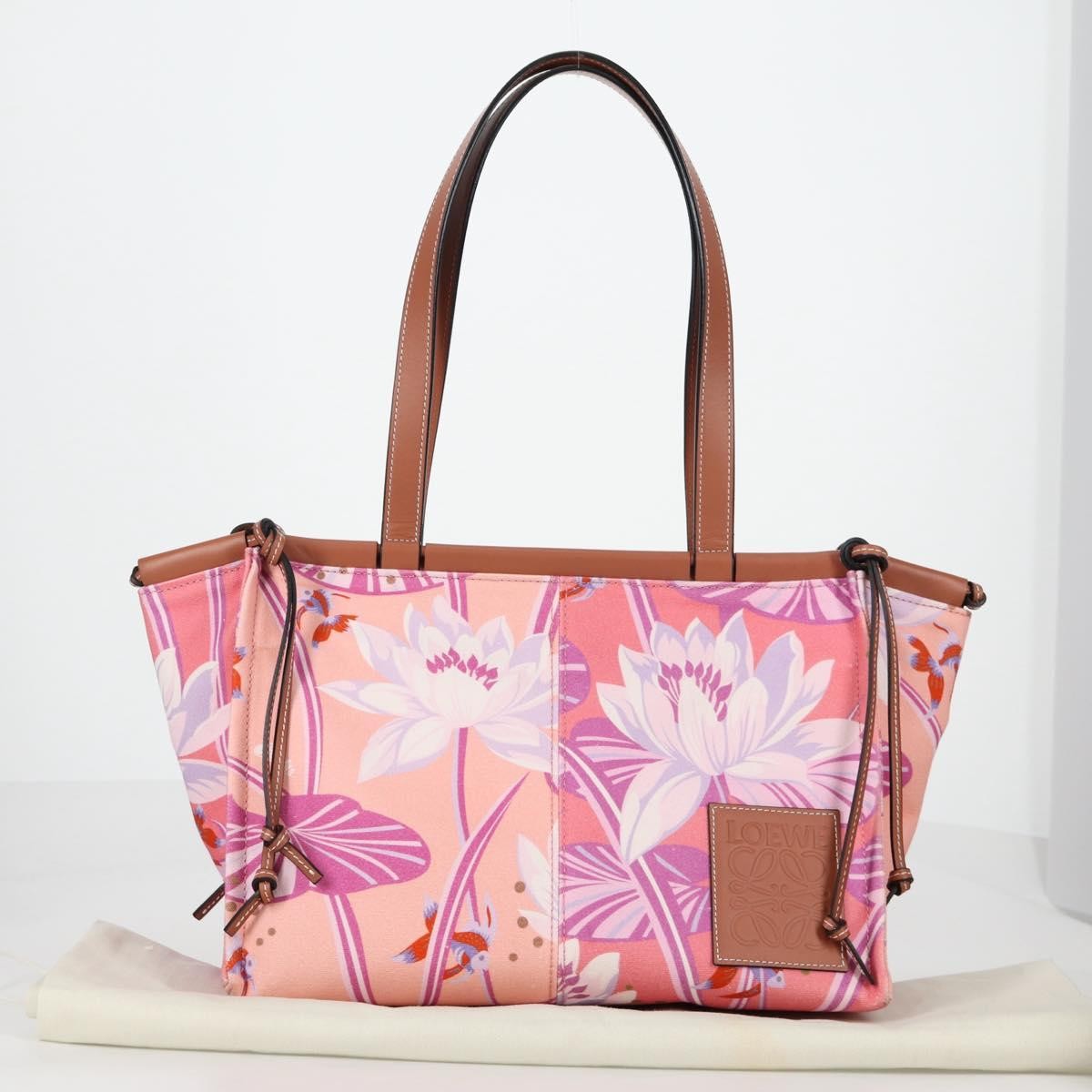 Loewe Paula's Ibiza Cushion Printed Canvas Pink Canvas Tote Bag Bag (Pre-Owned)