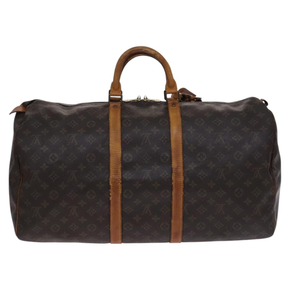 Louis Vuitton Keepall Monogram Canvas Brown Canvas Travel Bag Bag (Pre-Owned)