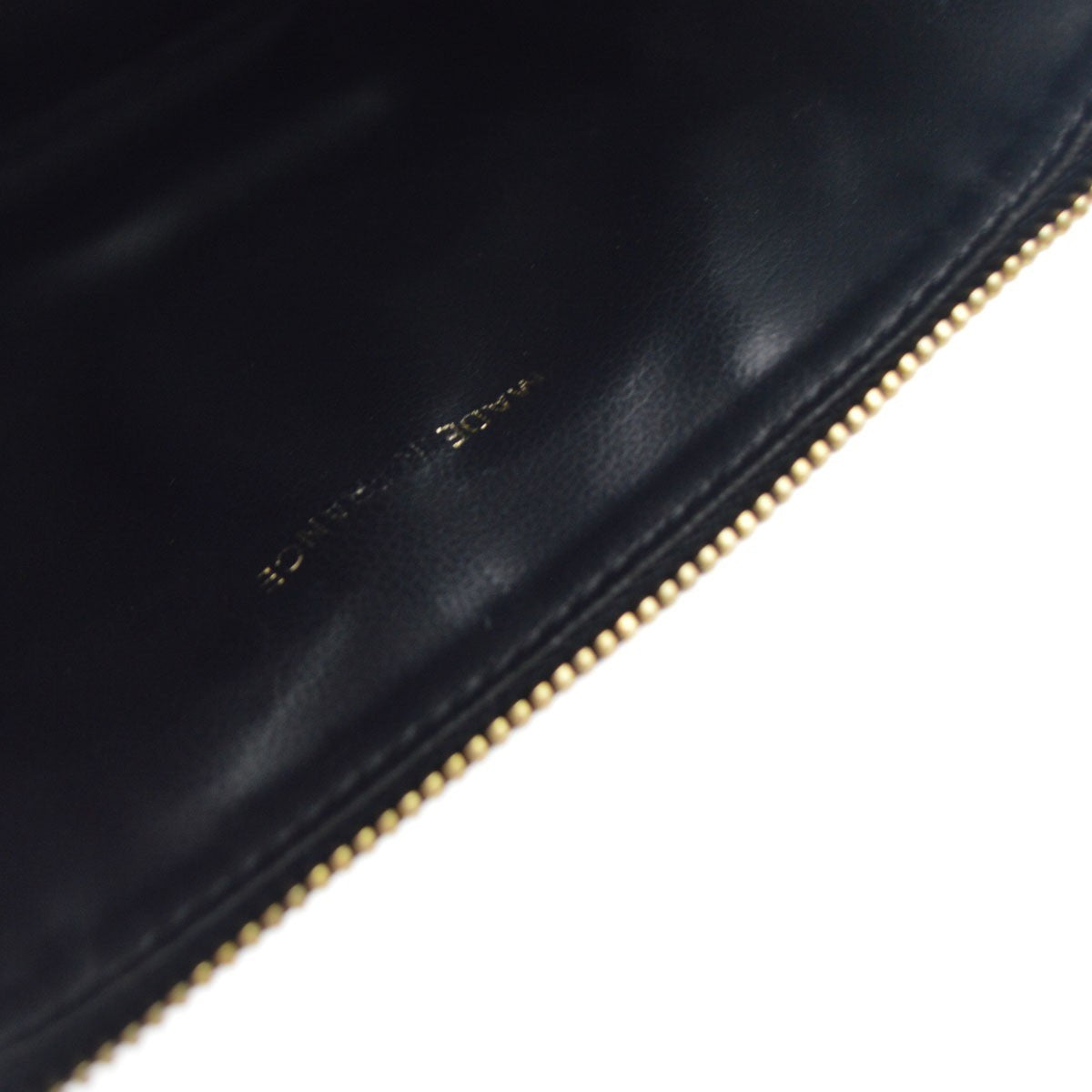 Chanel Vintage Cosmetic Case Lambskin Black Leather Clutche & Pouche Bag (Pre-Owned)