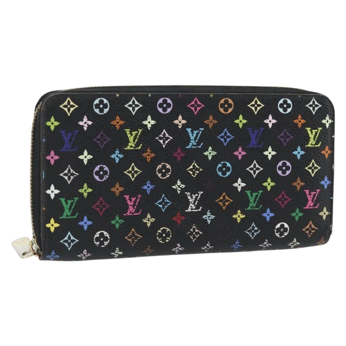 Louis Vuitton Aerogram Zippy Leather Black Canvas Wallets Accessory (Pre-Owned)