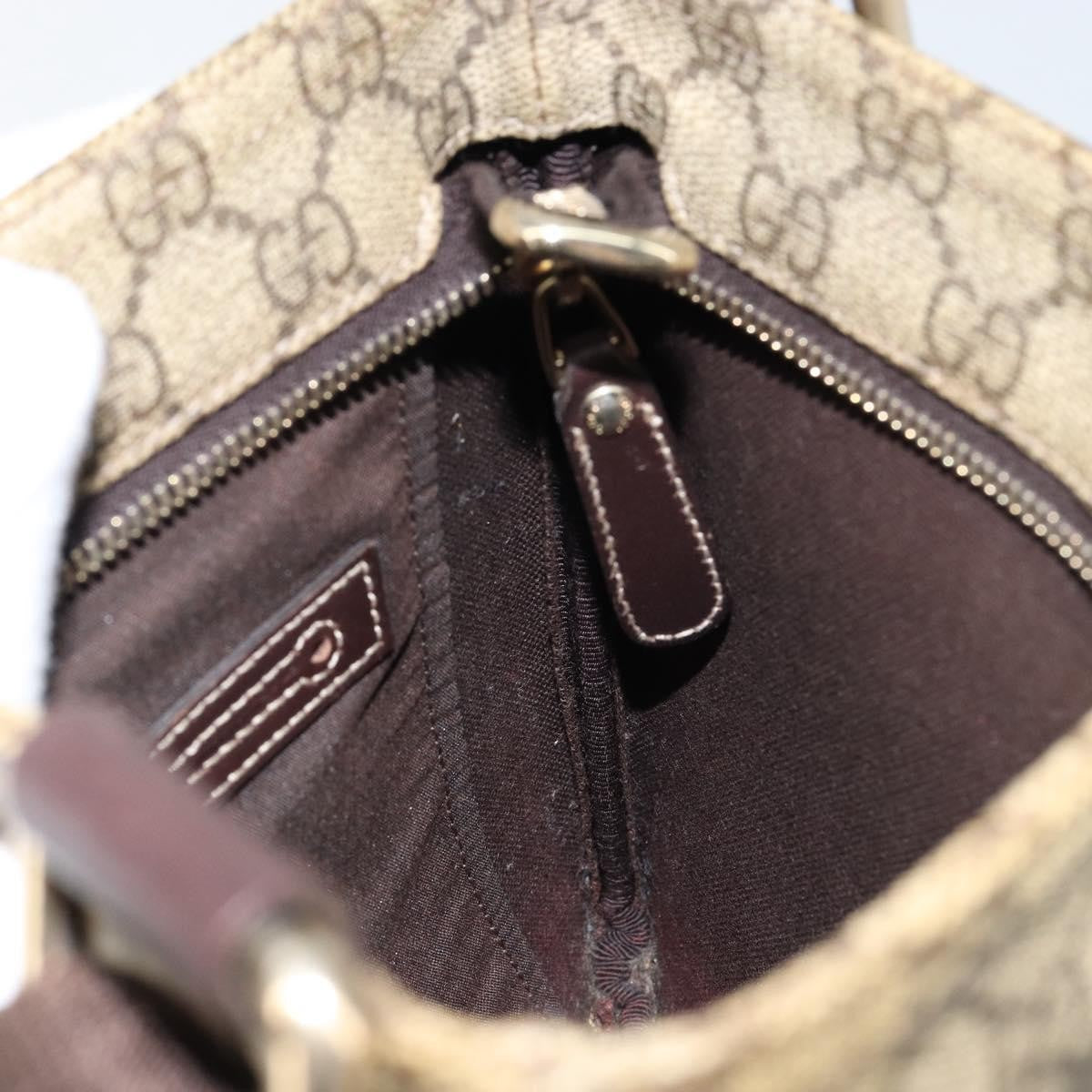 Gucci Flat Messenger Gg Canvas And Leather Beige Canvas Shoulder Bag Bag (Pre-Owned)