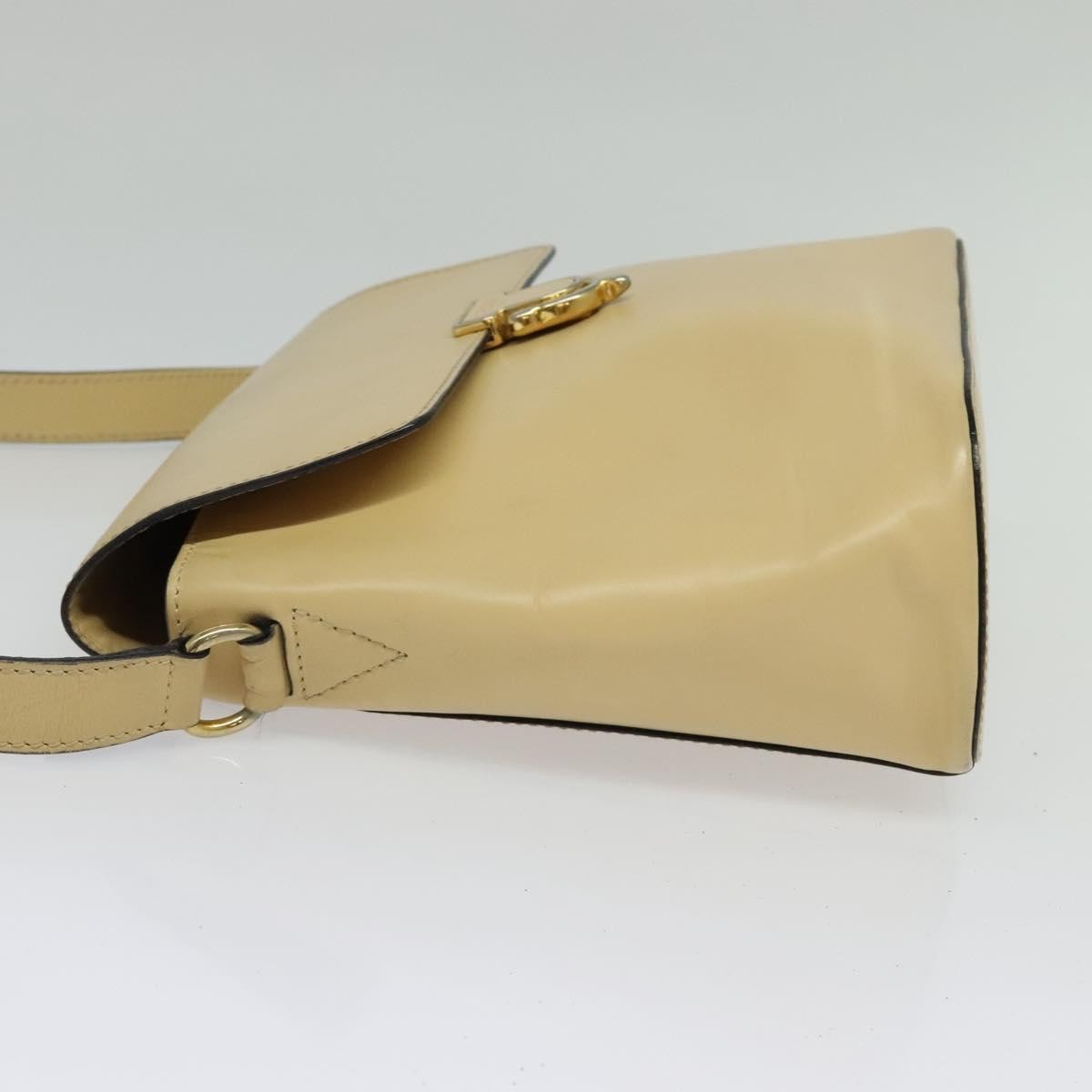 Celine Shoulder Leather Beige Leather Bag (Pre-Owned)