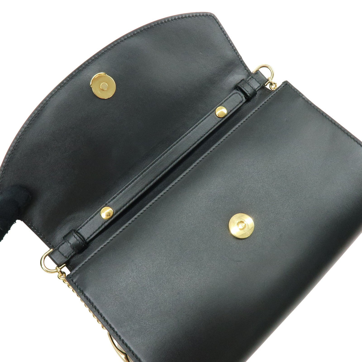 Gucci Zumi Leather Black Leather Shoulder Bag Bag (Pre-Owned)