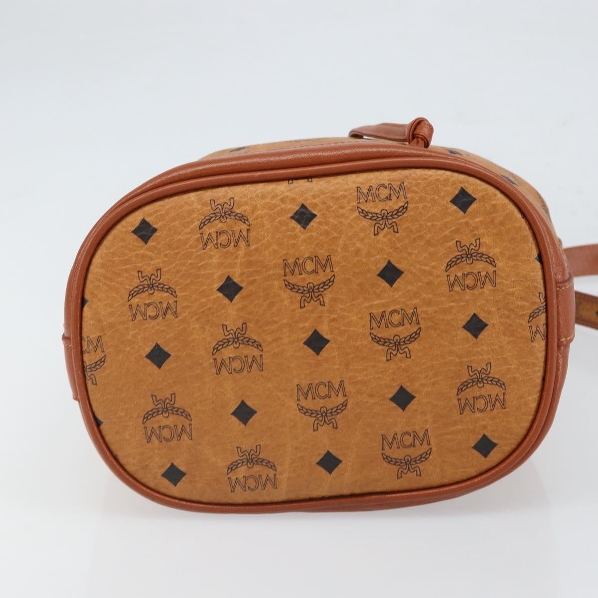MCM Visetos Pvc Brown Pvc Shoulder Bag Bag (Pre-Owned)