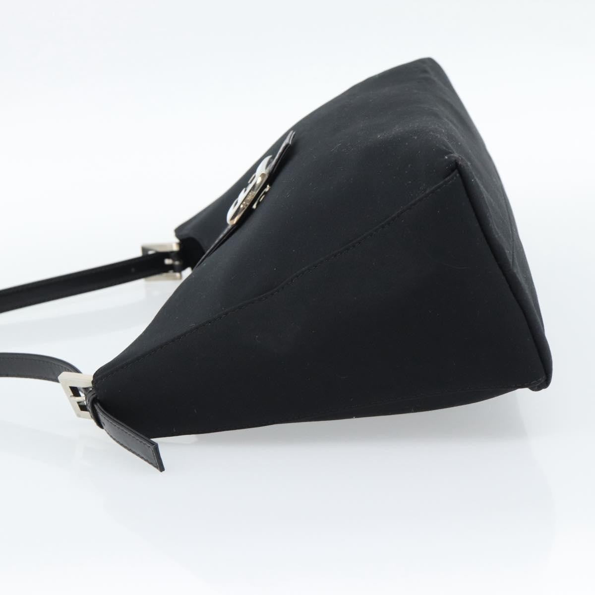 Fendi Mamma Baguette Canvas Black Cotton Shoulder Bag Bag (Pre-Owned)