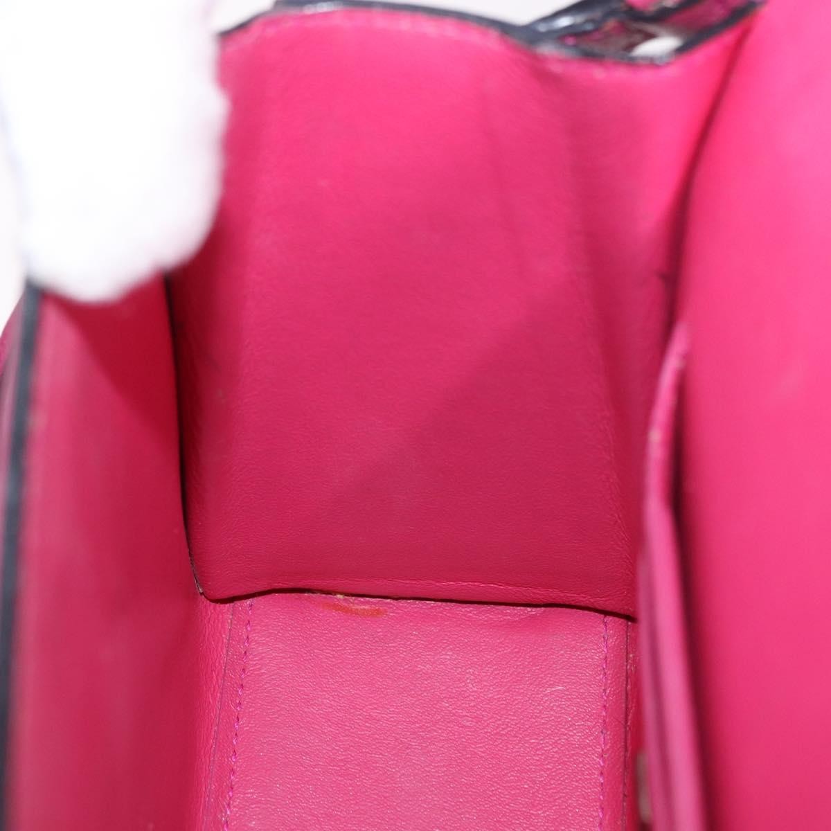 Salvatore Ferragamo Boxyz Top Handle Leather Pink Leather Handbag (Pre-Owned)