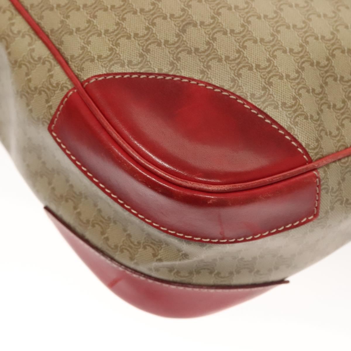 Celine Vintage Macadam Canvas And Leather Beige Canvas Bag (Pre-Owned)
