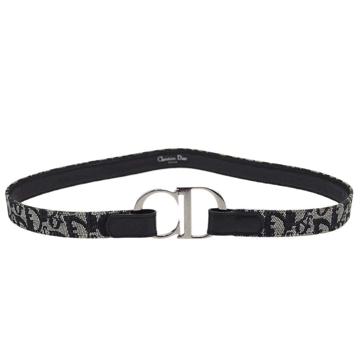 Christian Dior Vintage Belt Canvas Black Canvas Belts Accessory (Pre-Owned)