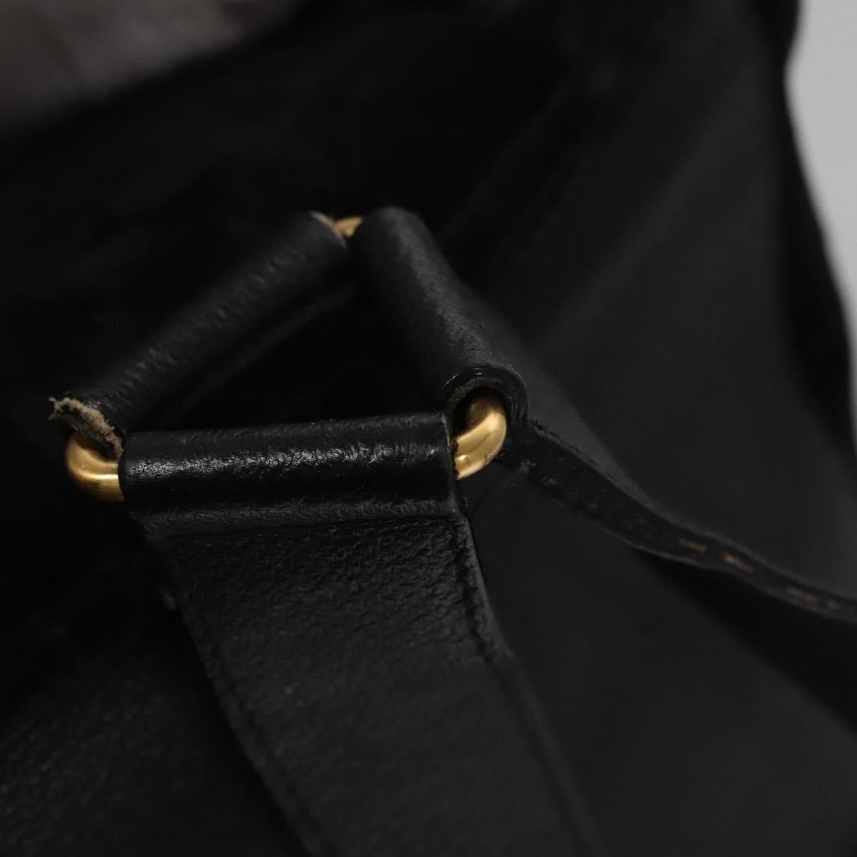 Gucci Vintage Bamboo Suede Black Suede Backpack Bag (Pre-Owned)