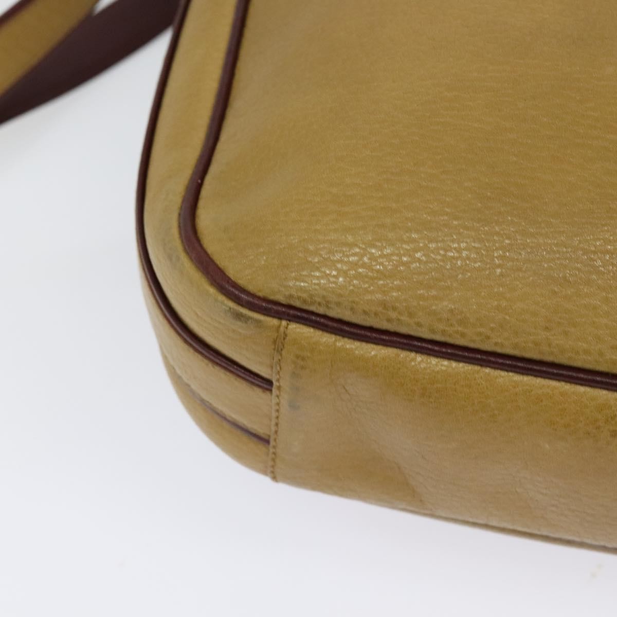 Cartier Tasseled Must De Cartier Leather Yellow Leather Shoulder Bag Bag (Pre-Owned)