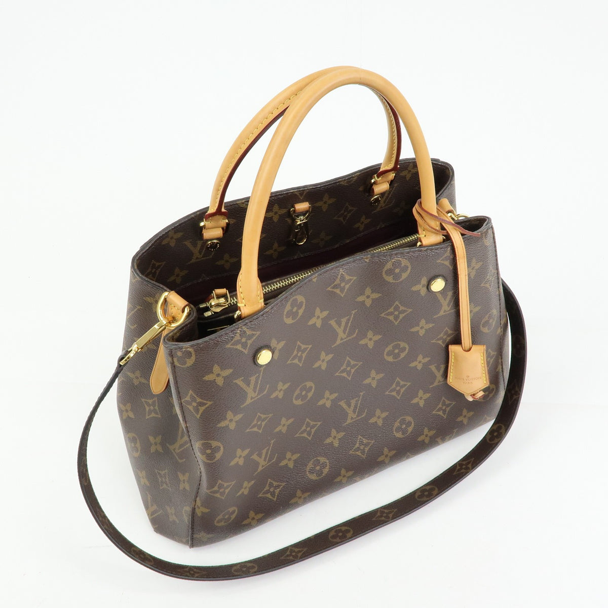 Louis Vuitton Montaigne Monogram Canvas Brown Canvas Handbag (Pre-Owned)