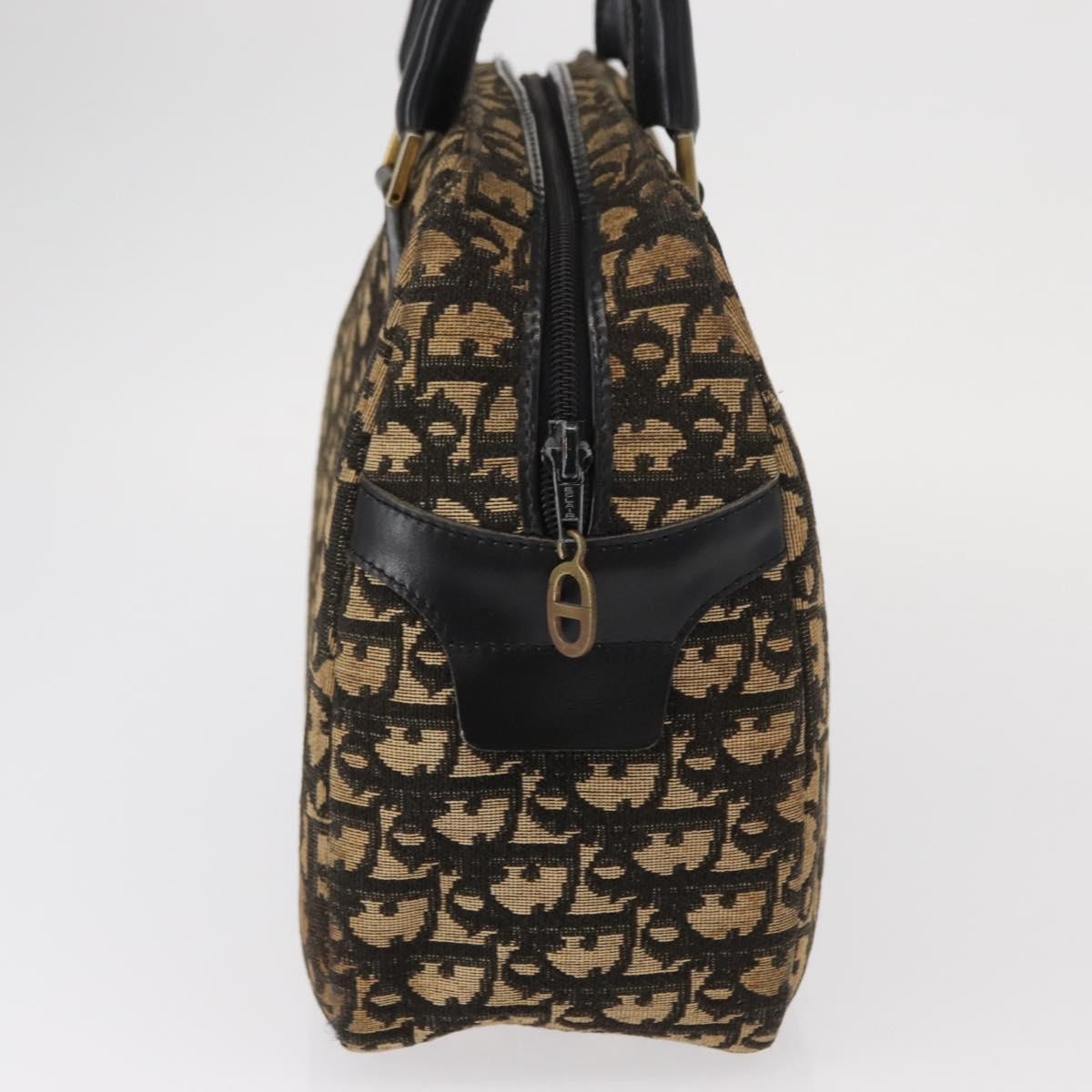 Christian Dior Vintage Trotter Romantique Boston Diorissimo Coated Canvas Navy Canvas Shoulder Bag Bag (Pre-Owned)