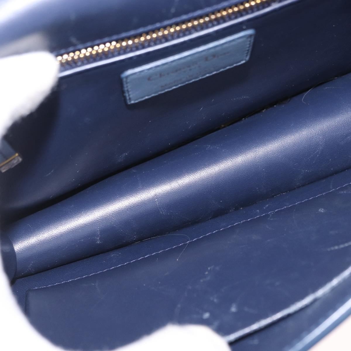 Christian Dior 30 Montaigne Flap Gradient Leather Blue Leather Shoulder Bag Bag (Pre-Owned)