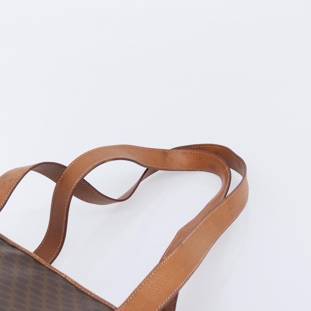 Celine Macadam Shoulder Leather Brown Canvas Crossbody Bag Bag (Pre-Owned)