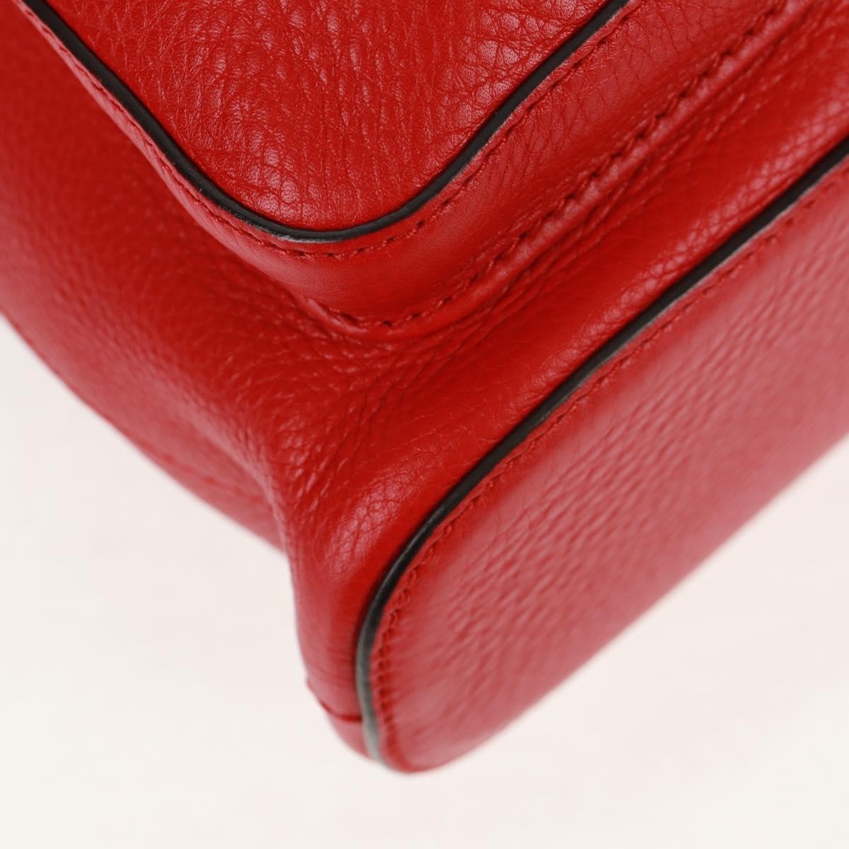 Gucci Bamboo Tassel Leather Red Leather Backpack Bag (Pre-Owned)