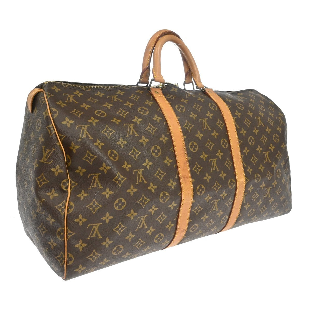 Louis Vuitton Keepall Monogram Canvas Brown Canvas Travel Bag Bag (Pre-Owned)