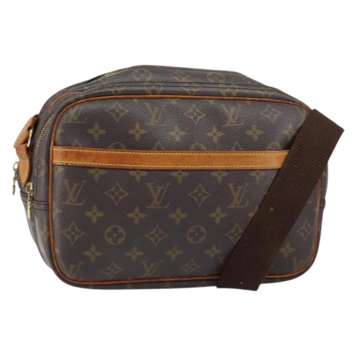 Louis Vuitton Reporter Monogram Canvas Brown Canvas Shoulder Bag Bag (Pre-Owned)