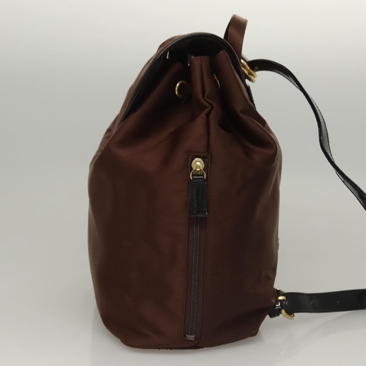 Balenciaga Vintage Nylon Brown Nylon Backpack Bag (Pre-Owned)