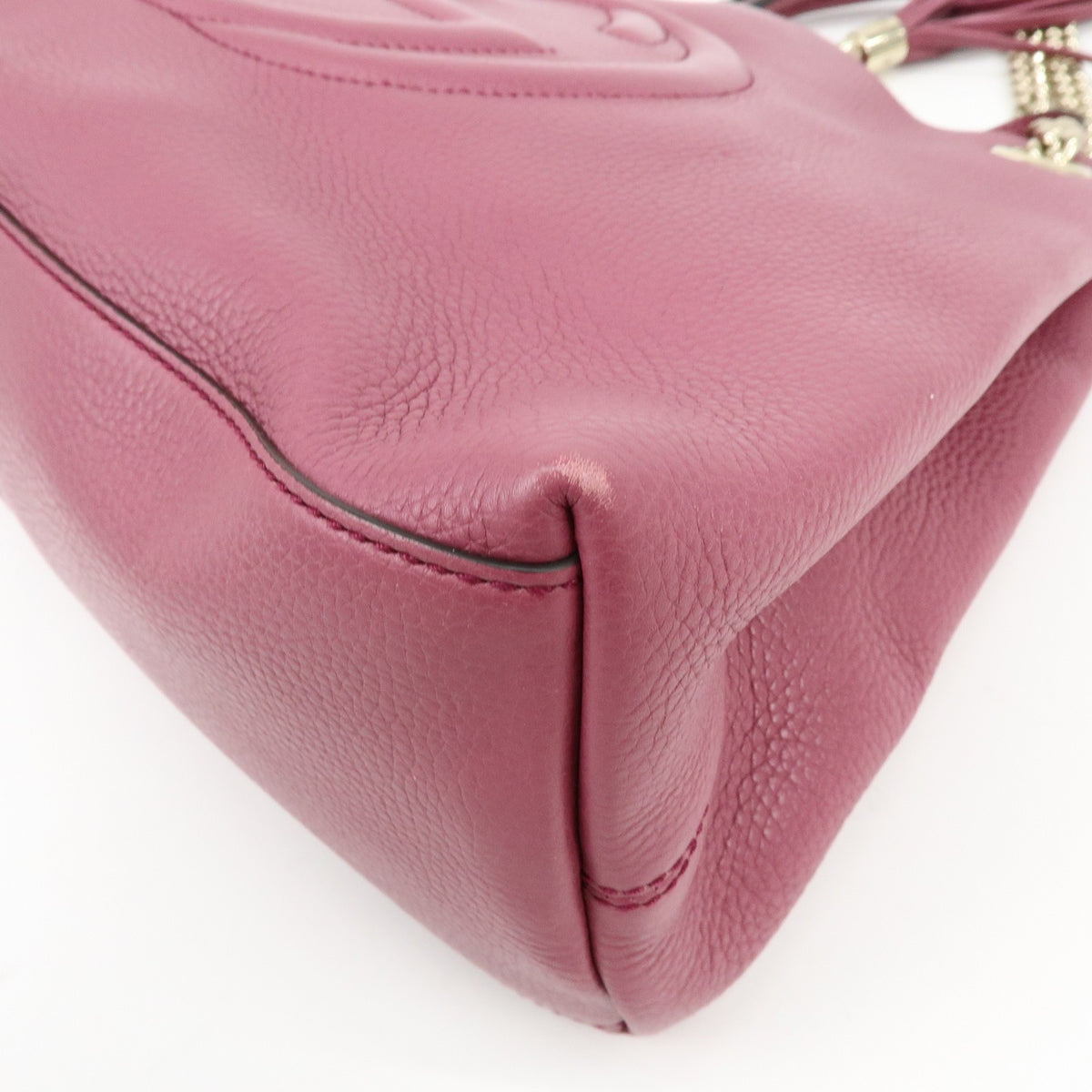 Gucci Soho Chain Strap Leather Purple Leather Shoulder Bag Bag (Pre-Owned)