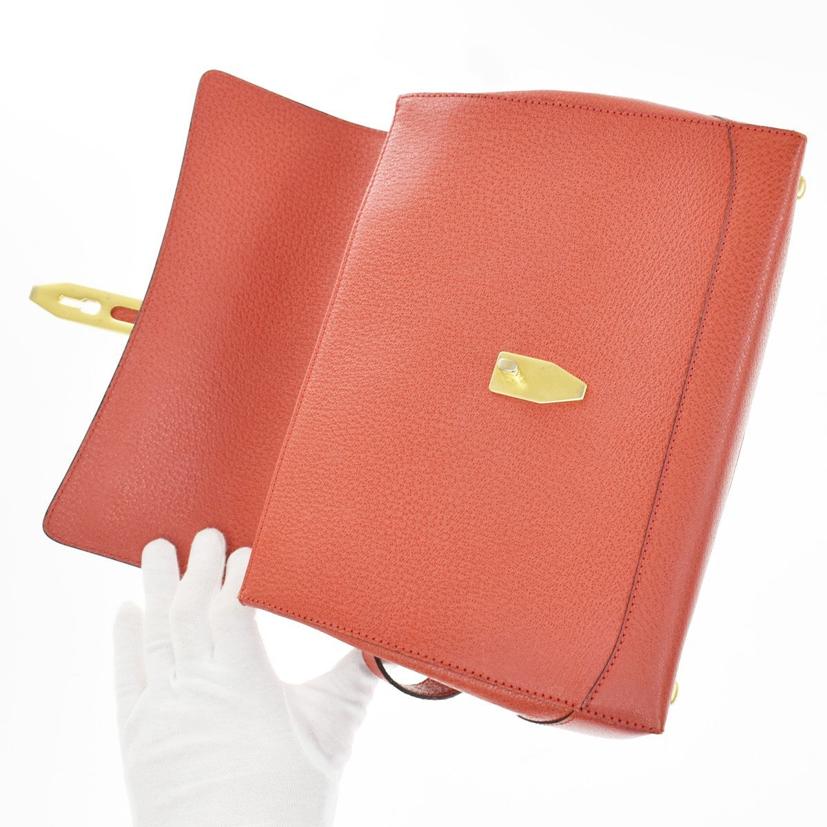 Celine Shoulder Leather Red Leather Shoulder Bag Bag (Pre-Owned)