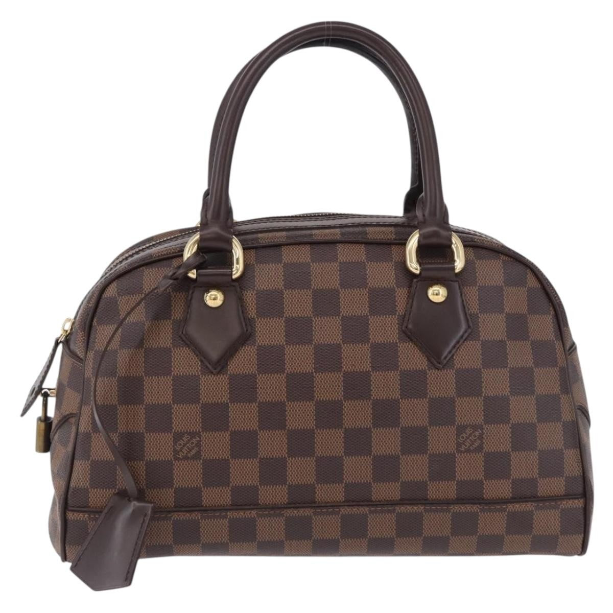 Louis Vuitton Duomo Boston Damier Ebene Brown Canvas Handbag (Pre-Owned)