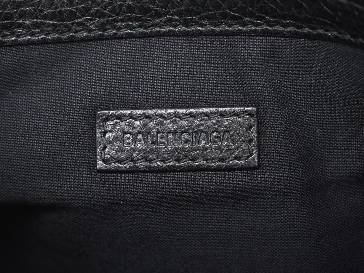 Balenciaga Graffiti Leather Black Leather Clutche & Pouche Bag (Pre-Owned)