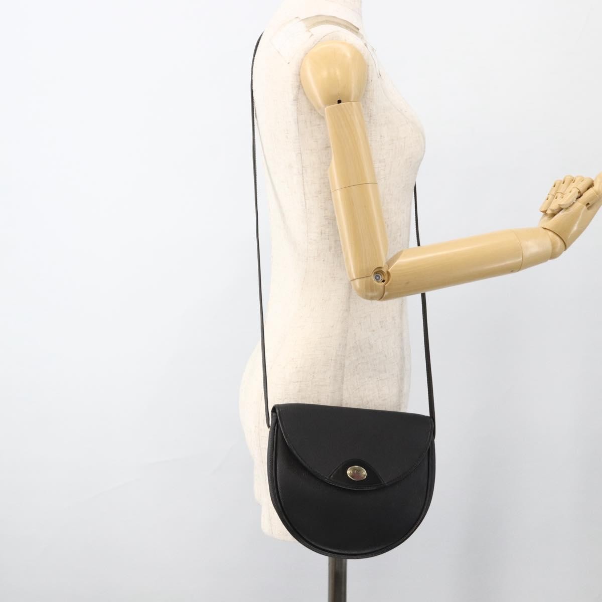 Christian Dior Vintage Honeycomb Flap Coated Canvas Black Canvas Shoulder Bag Bag (Pre-Owned)