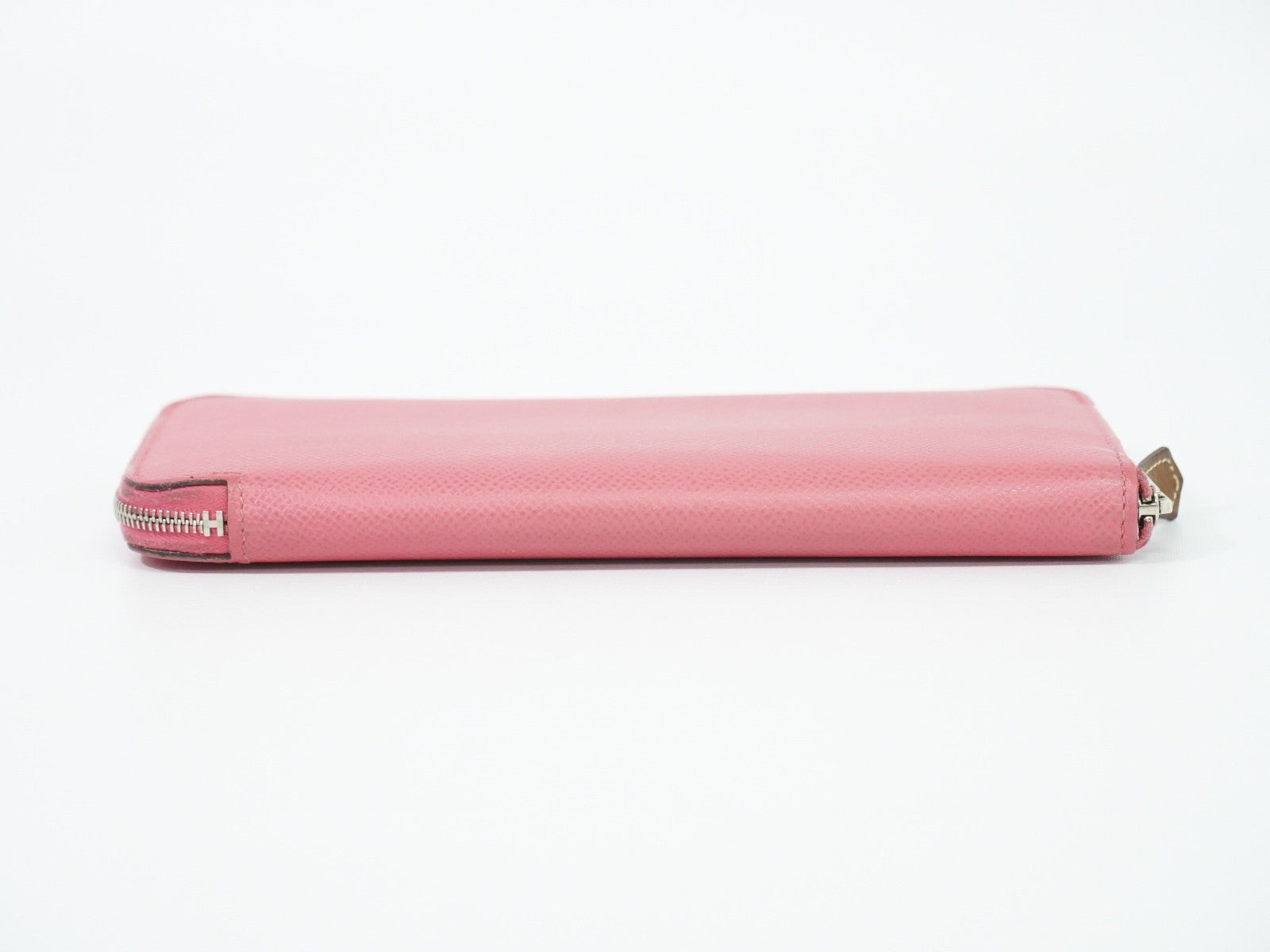 Hermes Azap Zip Around Silk'in Leather Pink Leather Wallets Accessory (Pre-Owned)