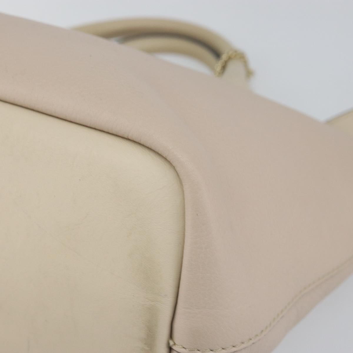 Chloe Bicolor Baylee Satchel Leather Gray Leather Handbag (Pre-Owned)