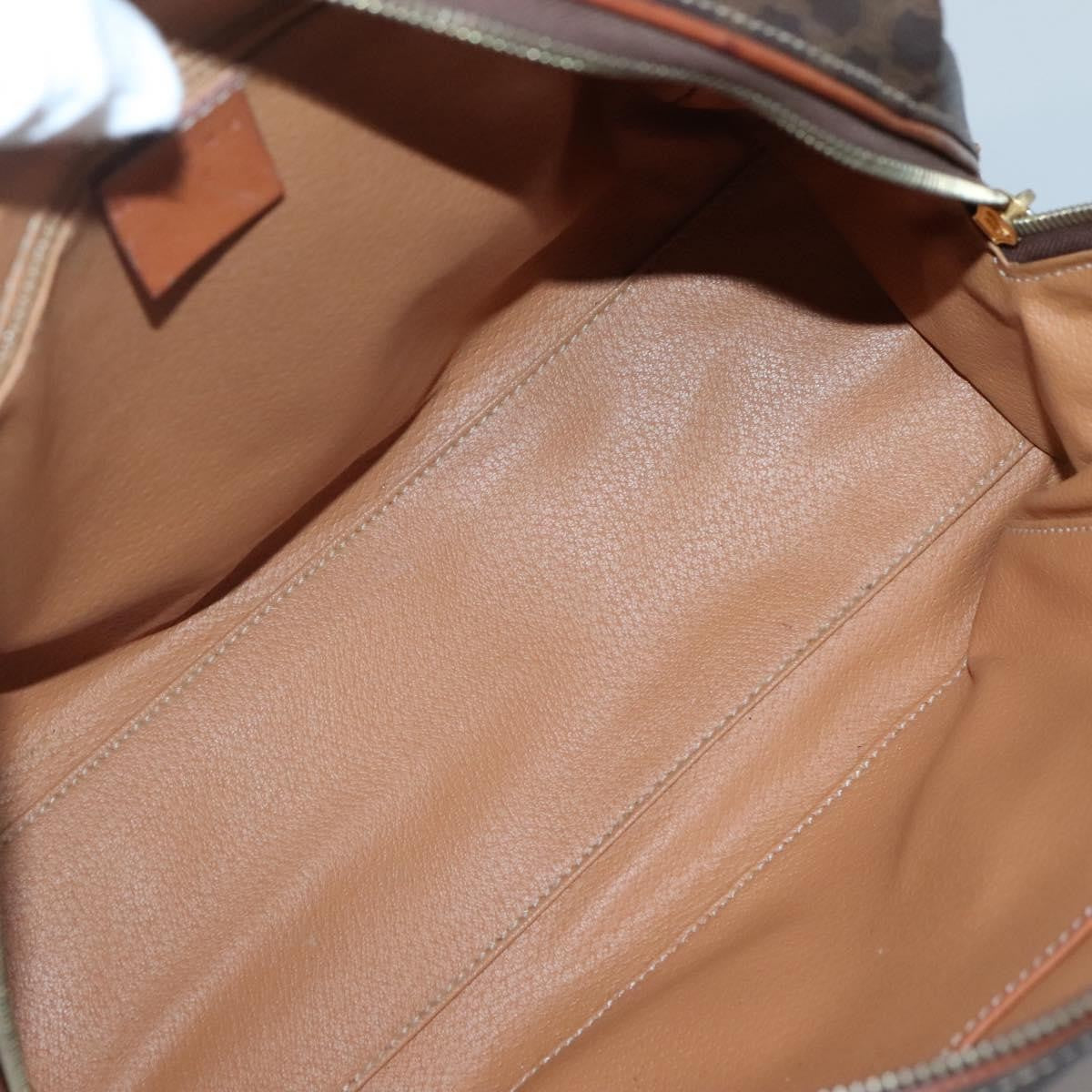 Celine Macadam Macadam With Leather Brown Canvas Bag (Pre-Owned)