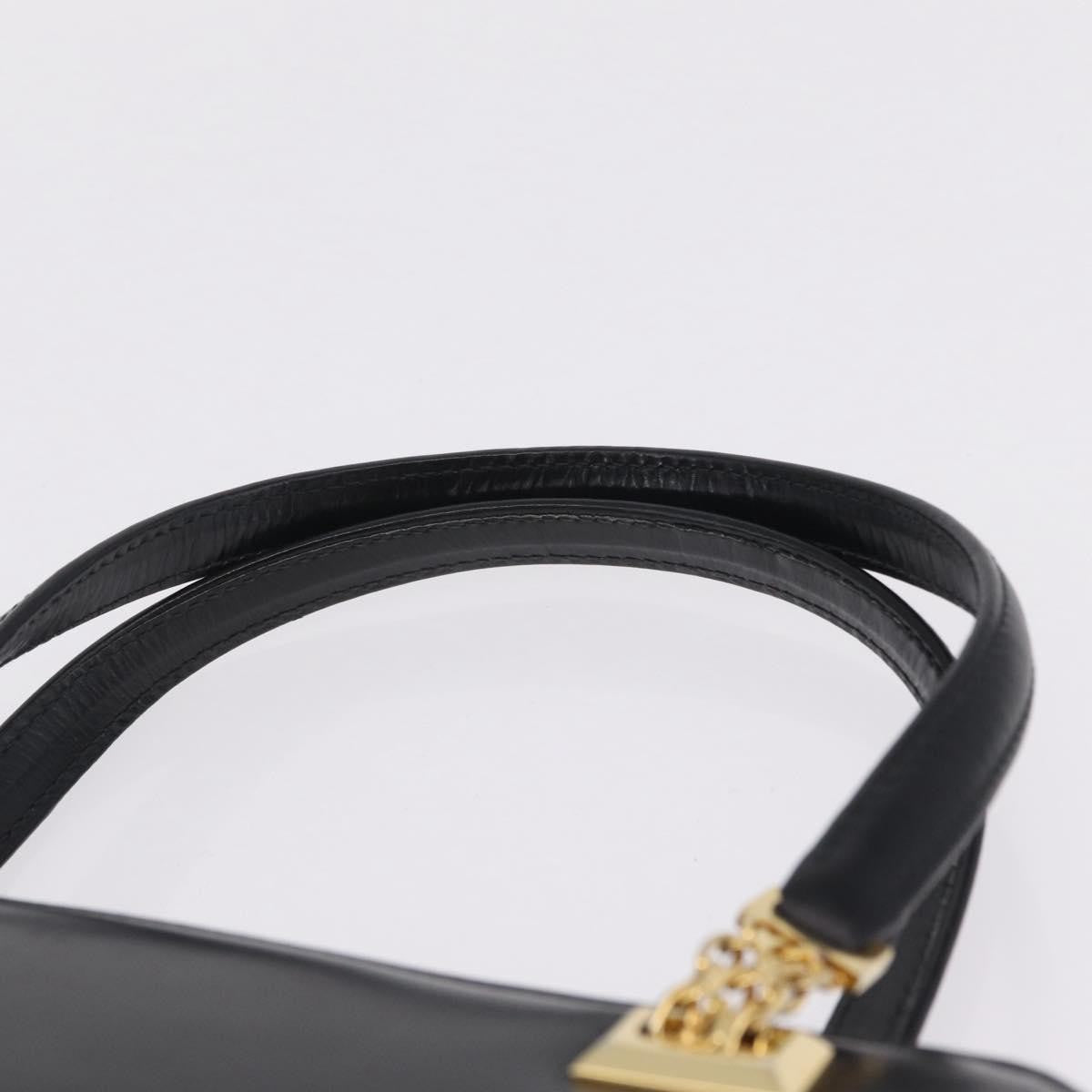Gucci Vintage Leather Black Leather Tote Bag Bag (Pre-Owned)