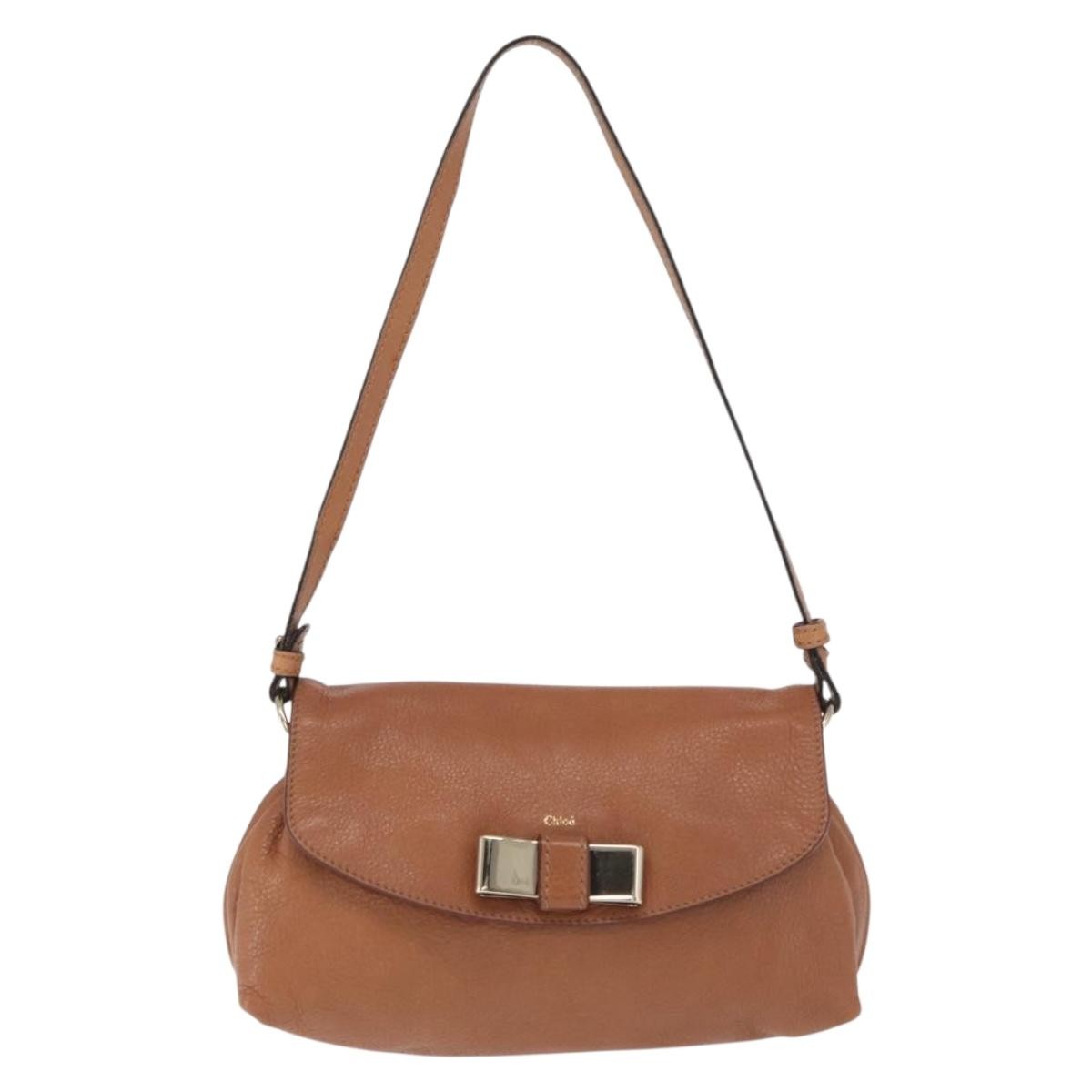 Chloe Lily Leather Brown Leather Shoulder Bag Bag (Pre-Owned)
