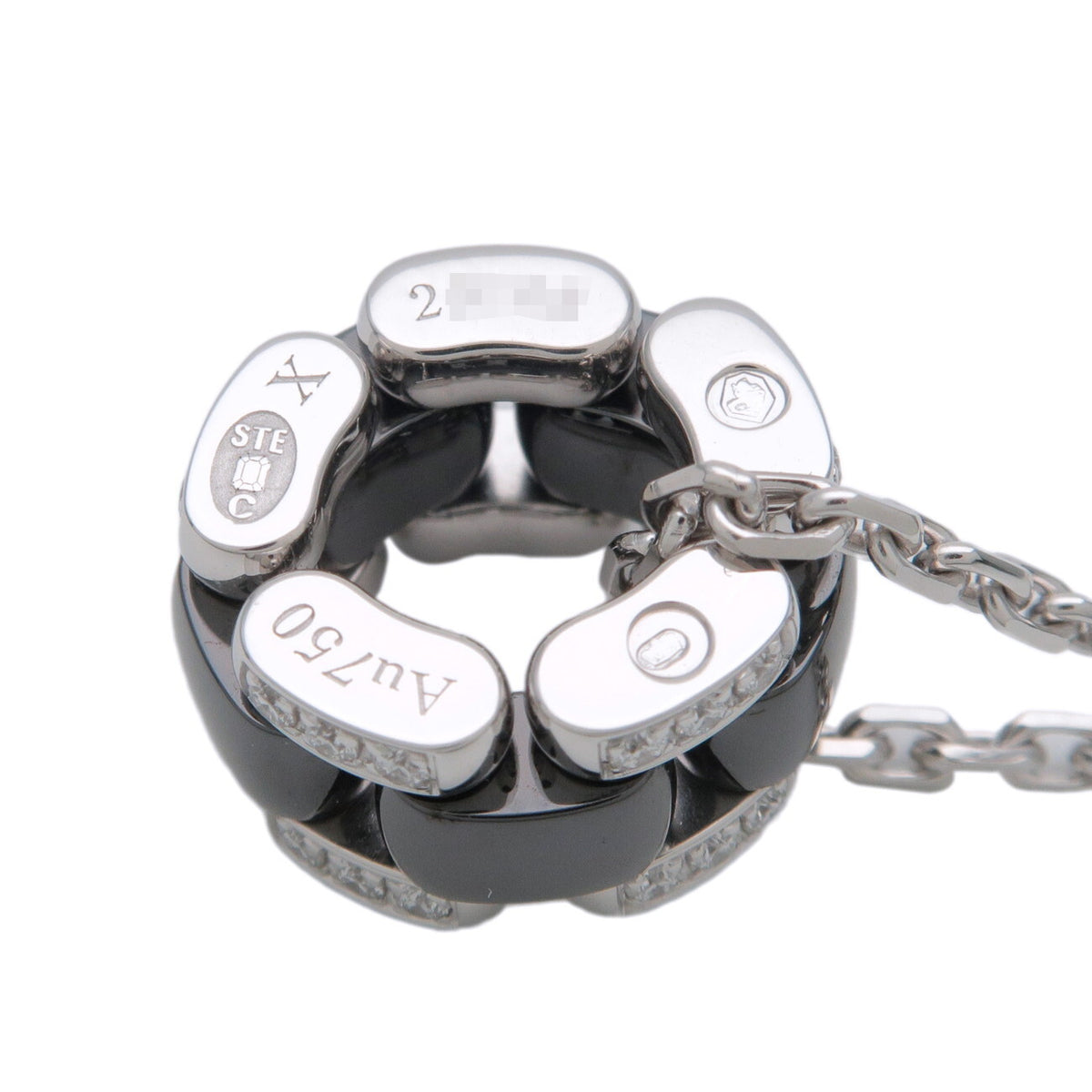 Chanel Ultra Pendant 18K White Gold With Diamonds And Hematite Silver White_Gold Necklace Jewelry (Pre-Owned)