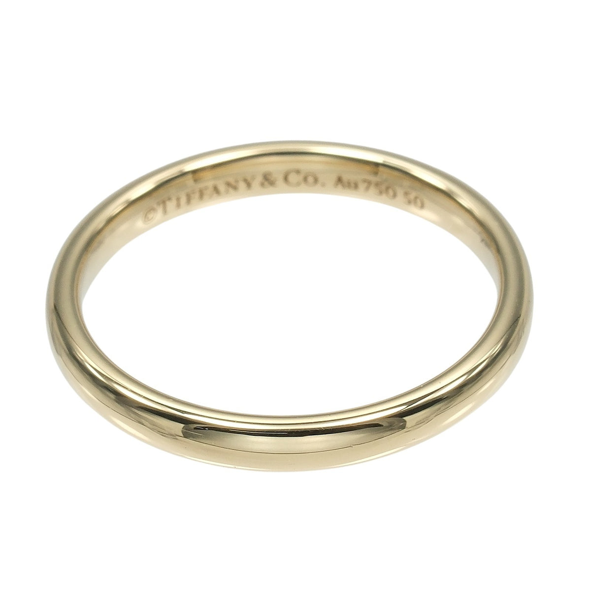 Tiffany & Co. Classic Wedding Band 18K Yellow Gold Gold Yellow_Gold Ring Jewelry (Pre-Owned)