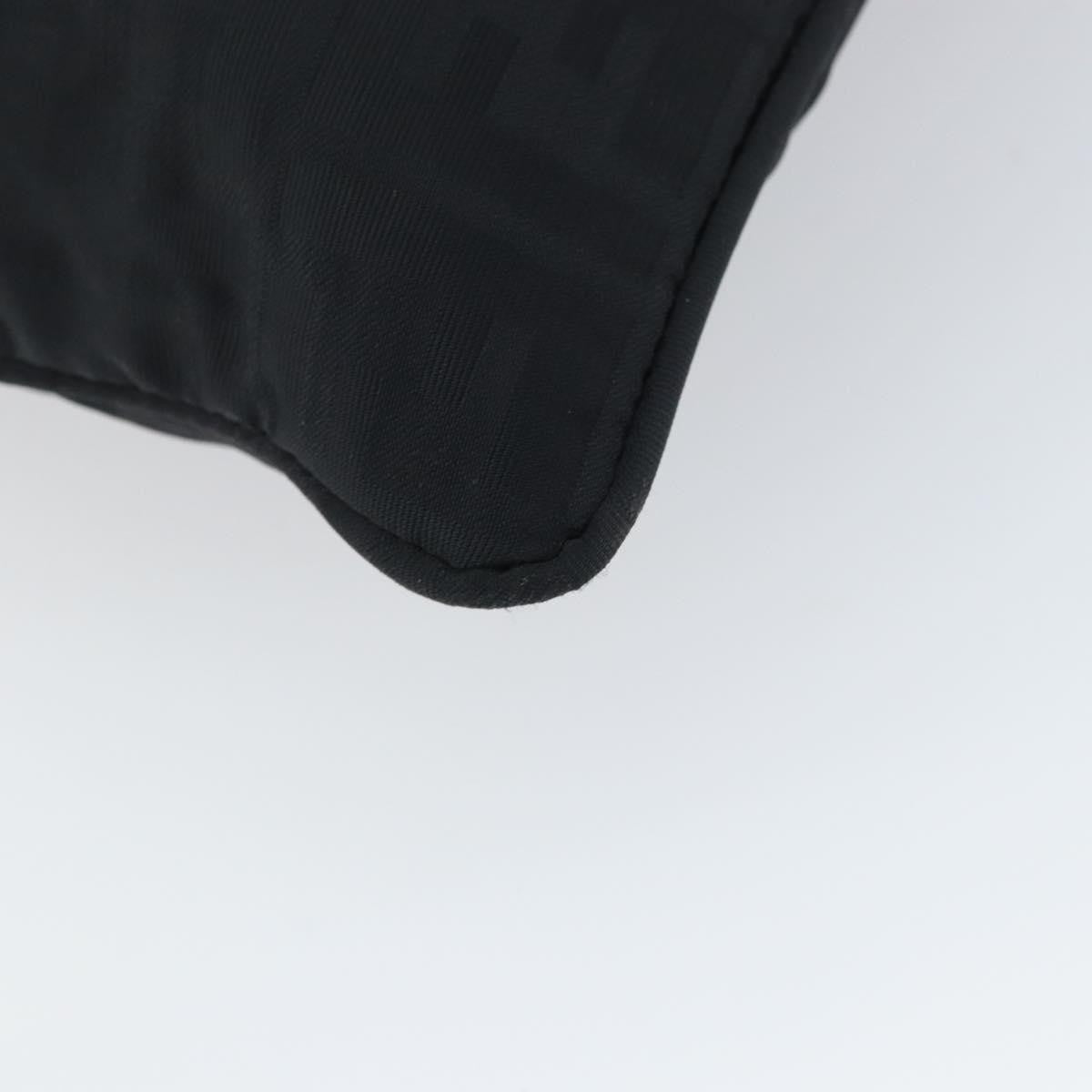 Fendi Zucca Tote Canvas Black Canvas Tote Bag Bag (Pre-Owned)