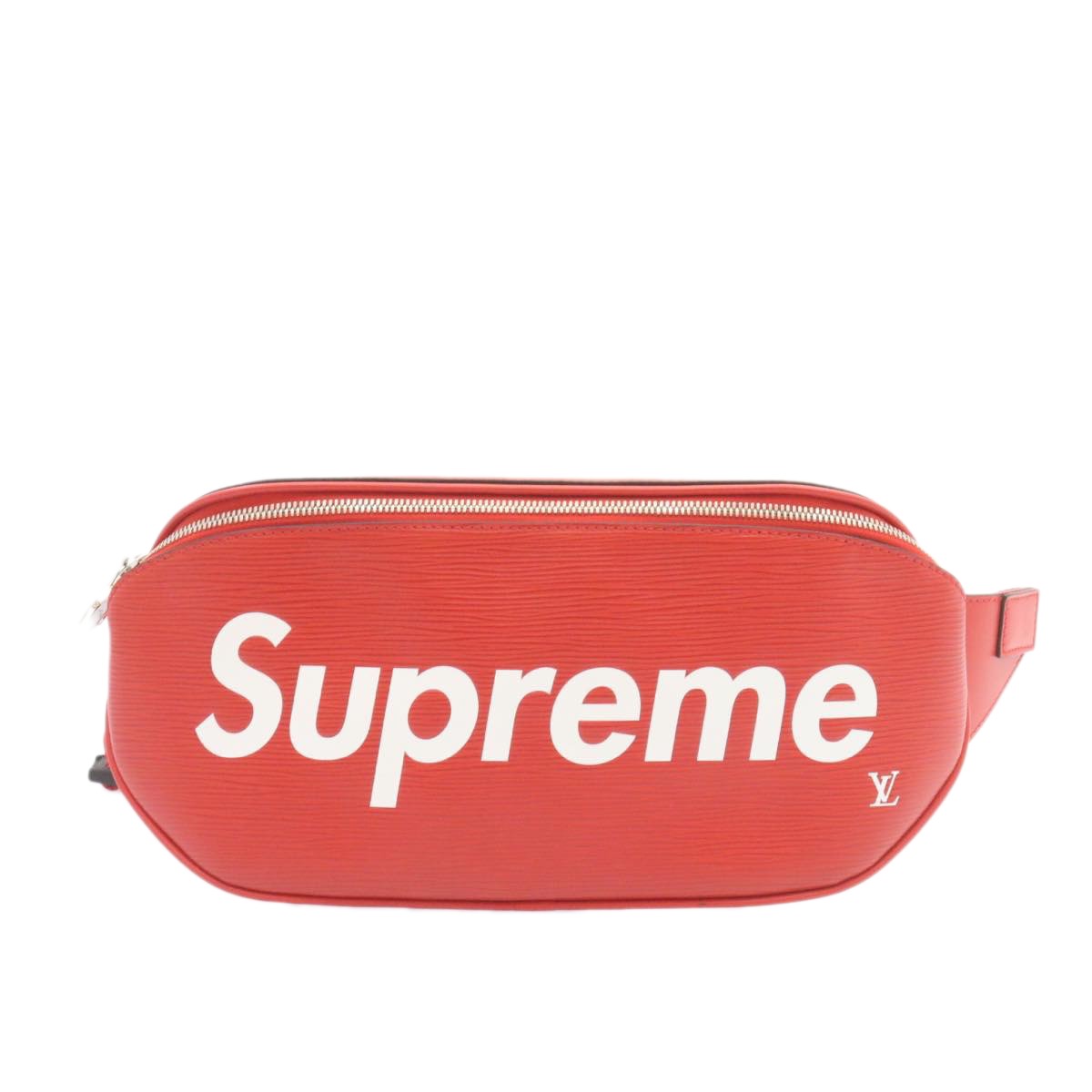 Louis Vuitton Louis Vuitton X Supreme Waist Epi Leather Red Leather Bag (Pre-Owned)