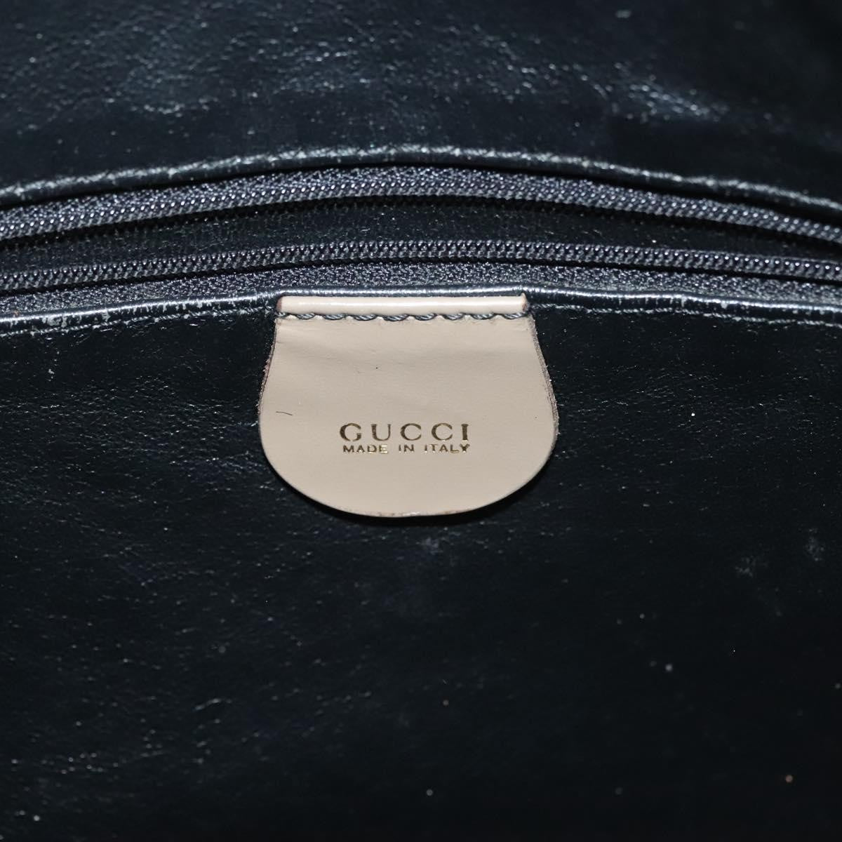 Gucci Vintage Bamboo Handle Open Hobo Leather Gold Patent_Leather Shoulder Bag Bag (Pre-Owned)