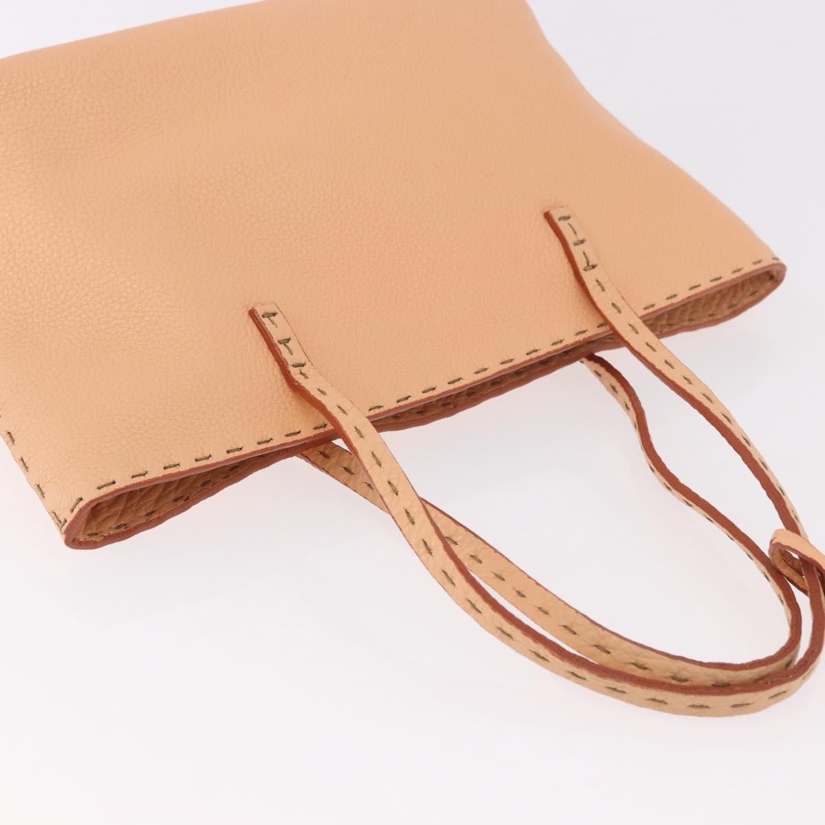 Fendi Selleria Carla Leather Orange Leather Tote Bag Bag (Pre-Owned)