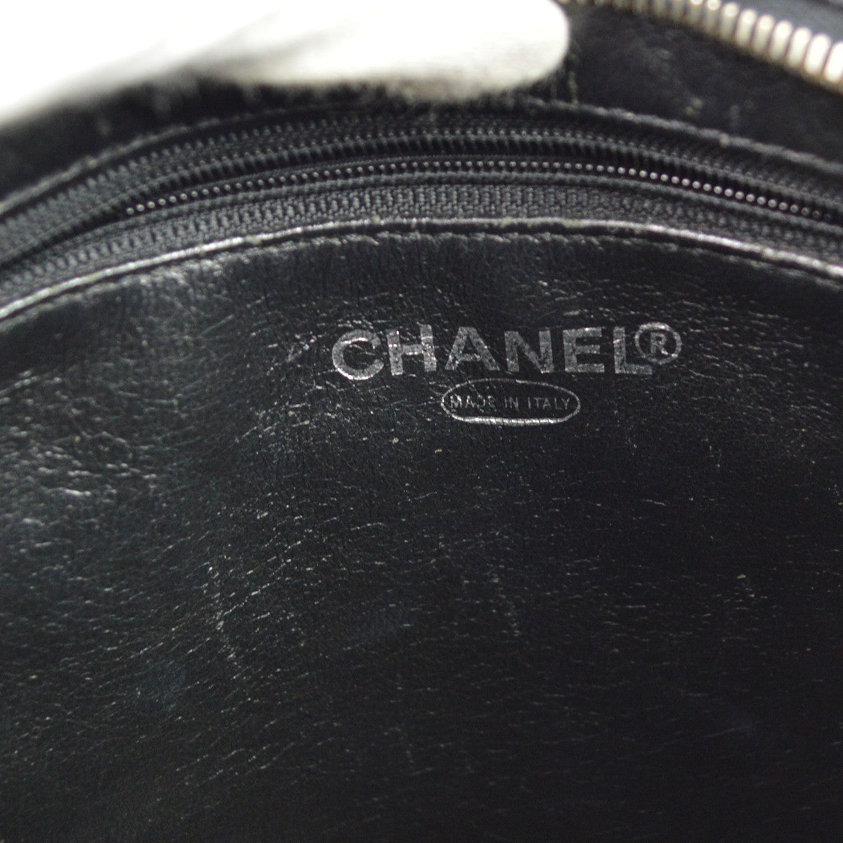 Chanel Medallion Tote Quilted Caviar Black Leather Tote Bag Bag (Pre-Owned)