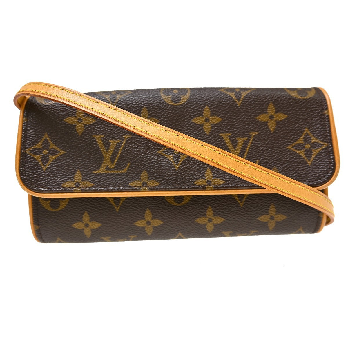 Louis Vuitton Twin Monogram Canvas Brown Canvas Clutche & Pouche Bag (Pre-Owned)