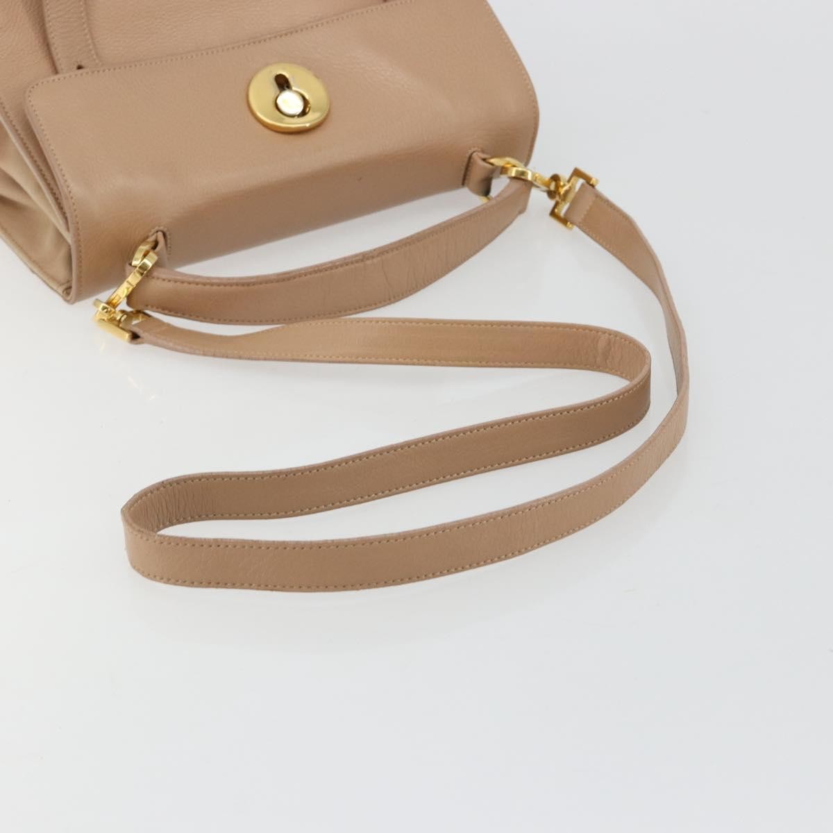 Saint Laurent Muse Two Leather Beige Leather Handbag (Pre-Owned)