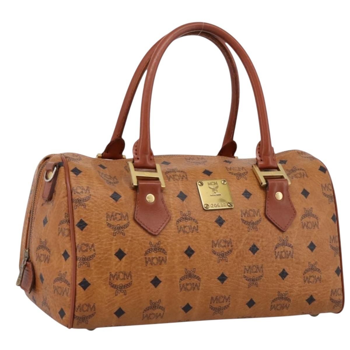 MCM Vicetos Leather Brown Leather Travel Bag Bag (Pre-Owned)